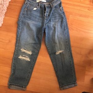 Brandy Melville High Waisted Crop Jeans